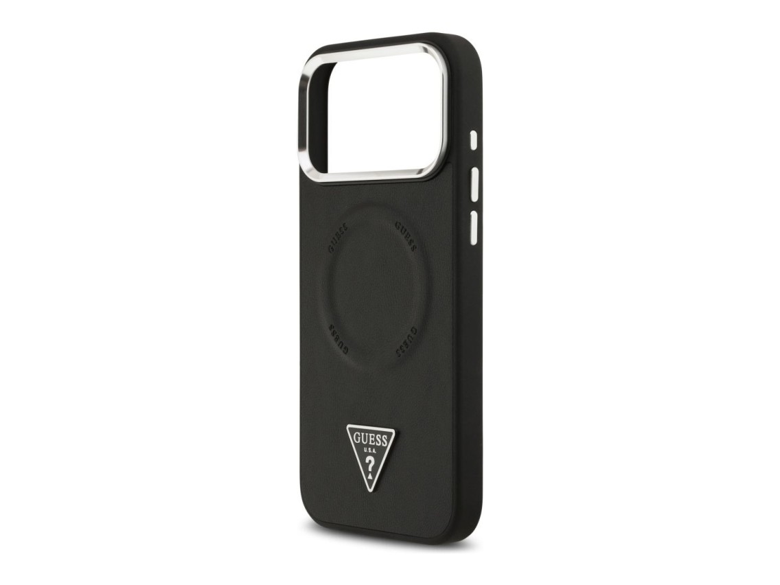 Funda Guess Triangle Logo MagSafe para iPhone 17 Pro - negra