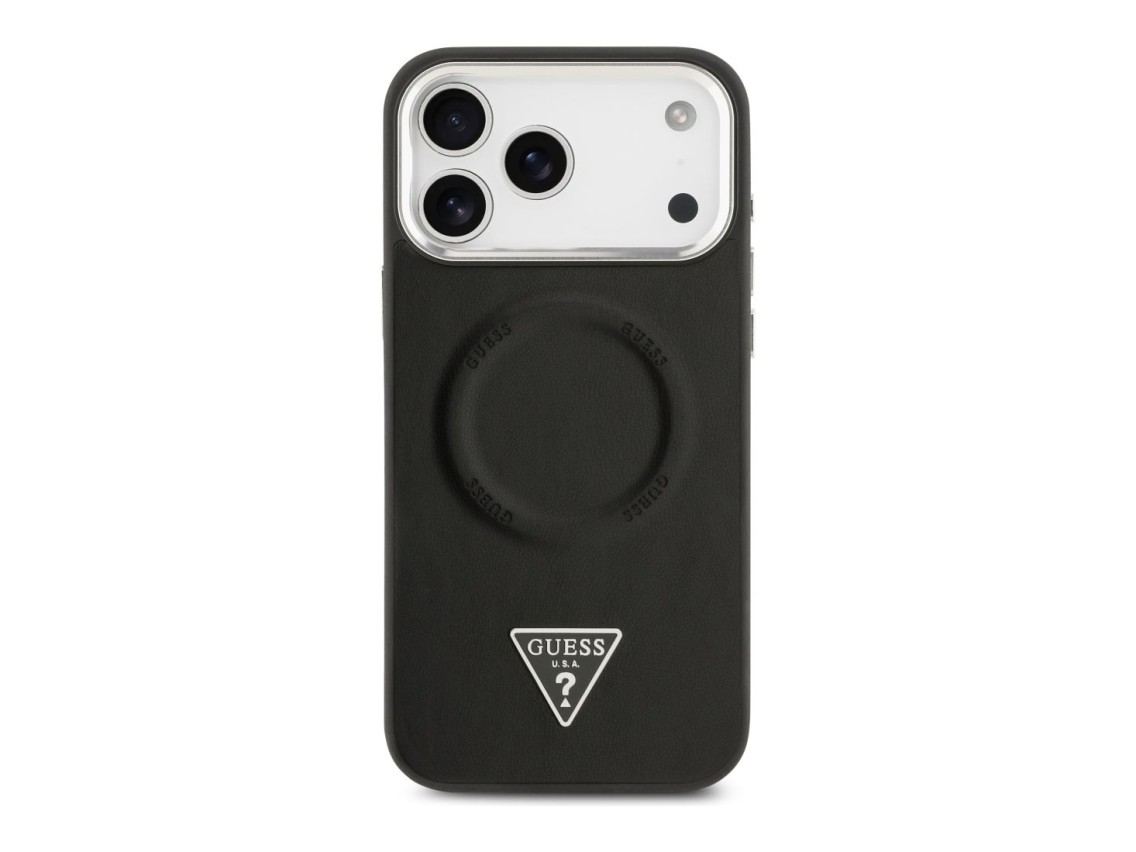 Funda Guess Triangle Logo MagSafe para iPhone 17 Pro - negra
