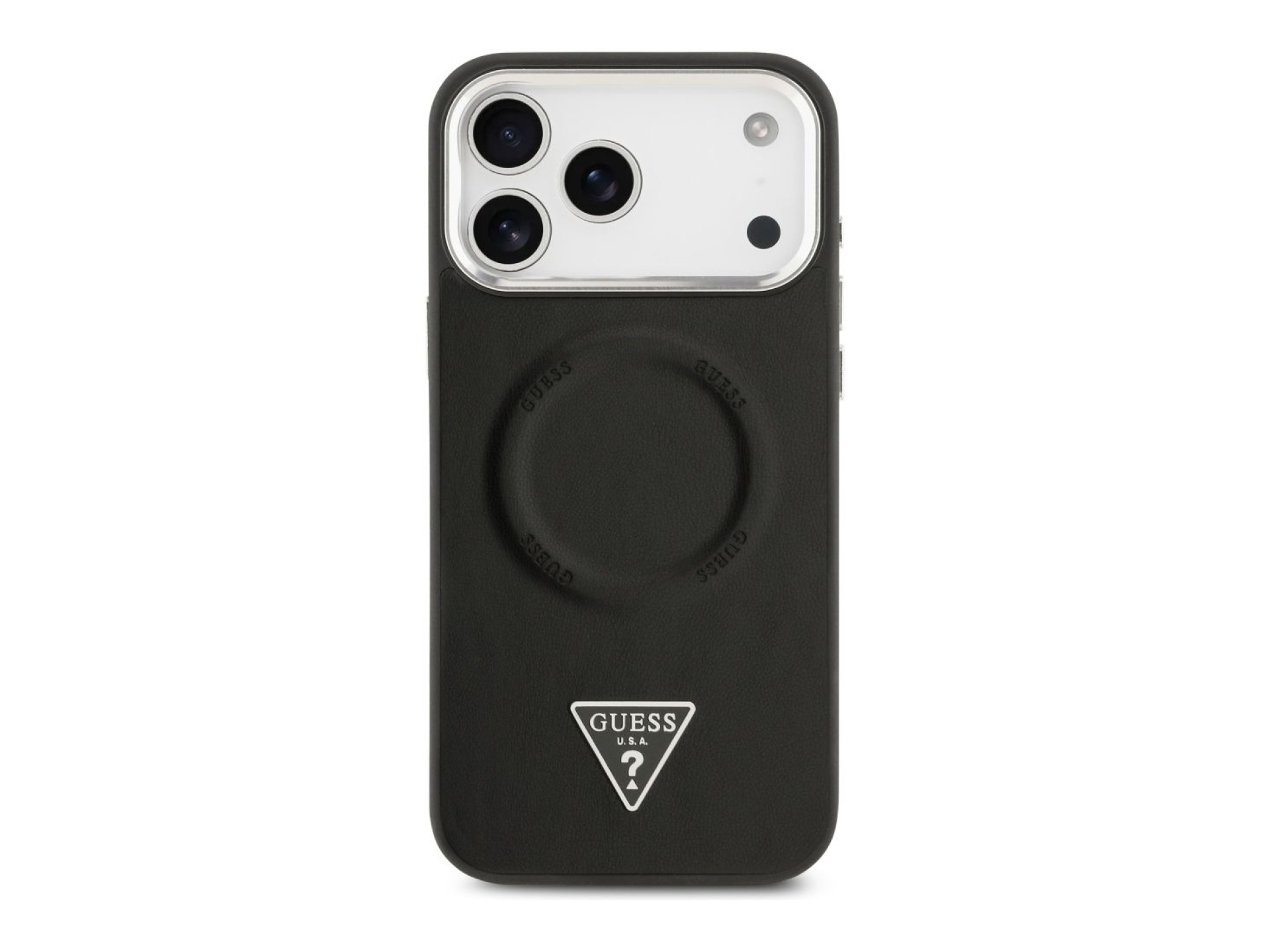 Funda Guess Triangle Logo MagSafe para iPhone 17 Pro - negra