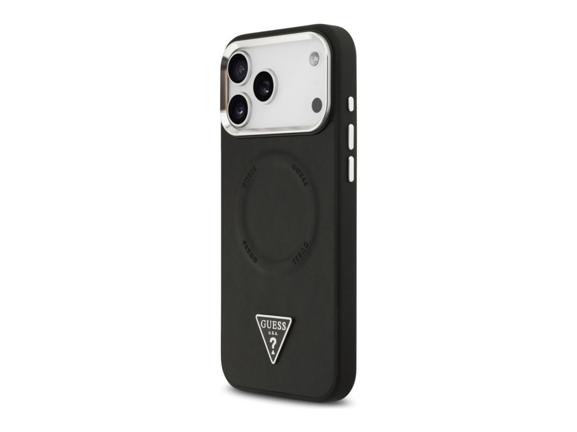 Funda Guess Triangle Logo MagSafe para iPhone 17 Pro - negra