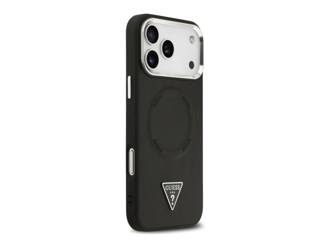 Funda Guess Triangle Logo MagSafe para iPhone 17 Pro - negra