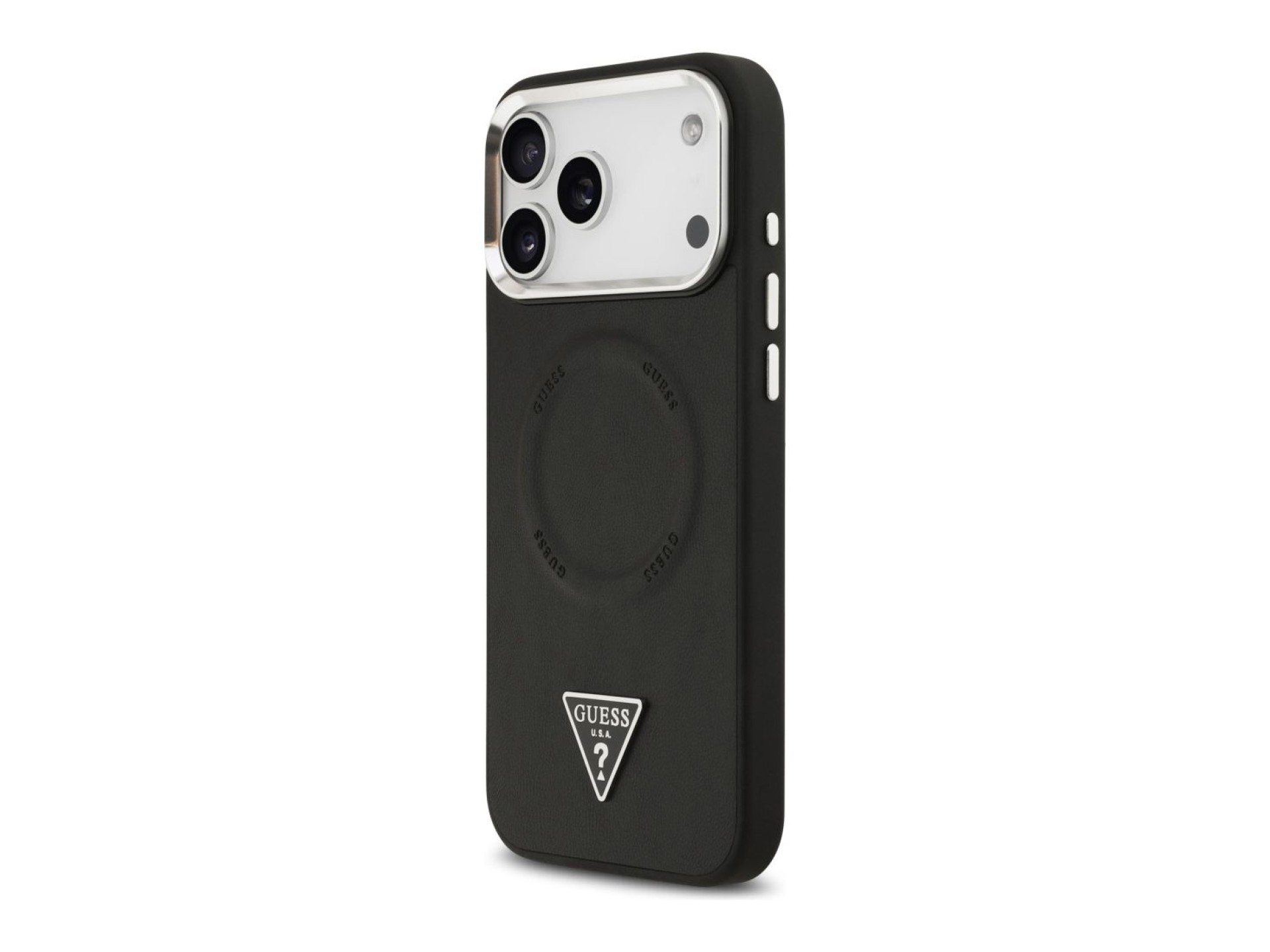 Funda Guess Triangle Logo MagSafe para iPhone 17 Pro - negra