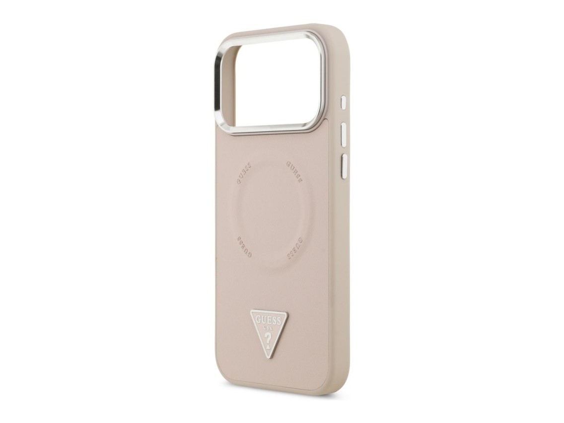 Funda Guess Triangle Logo MagSafe para iPhone 17 Pro - rosa