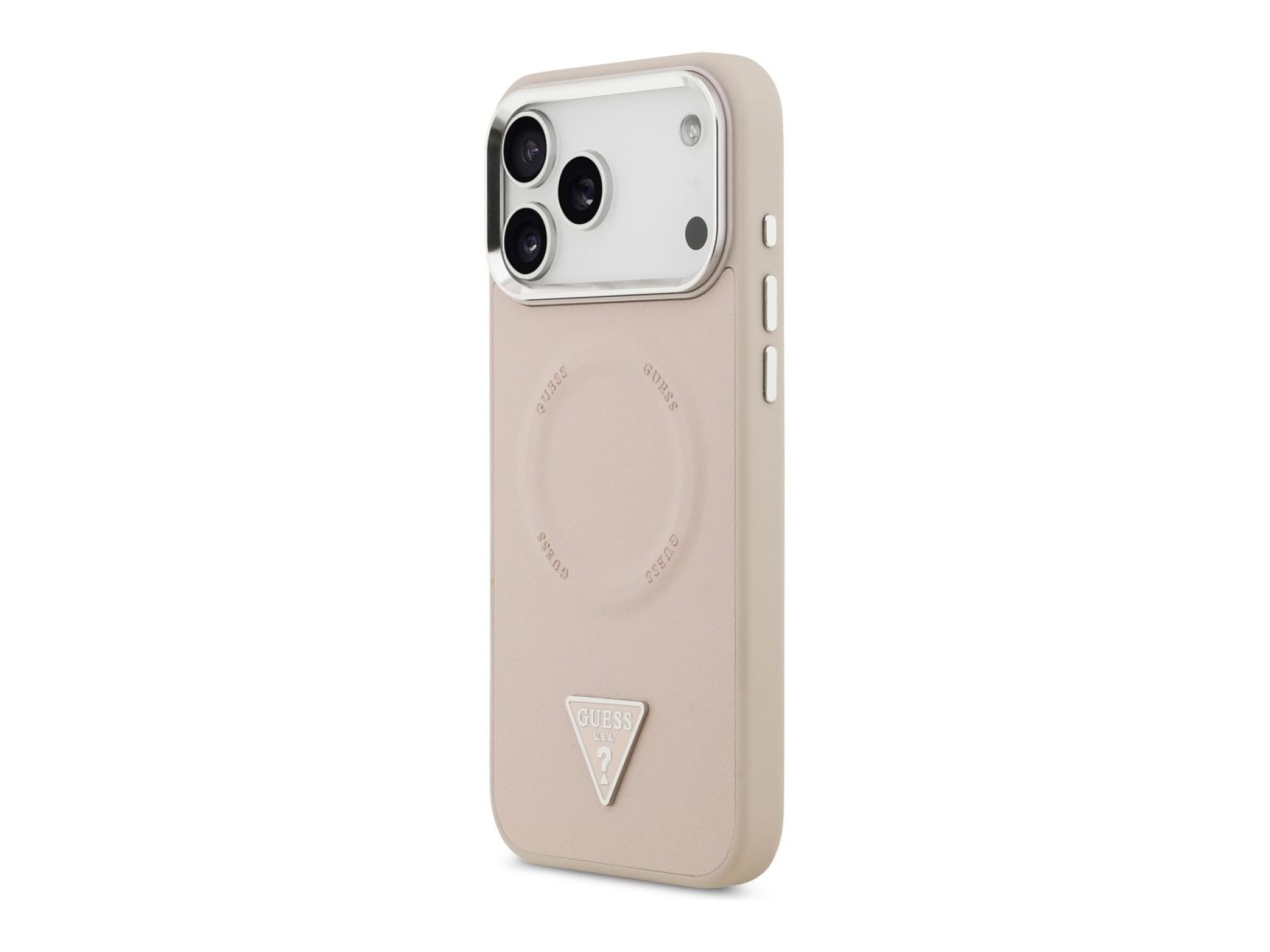 Funda Guess Triangle Logo MagSafe para iPhone 17 Pro - rosa