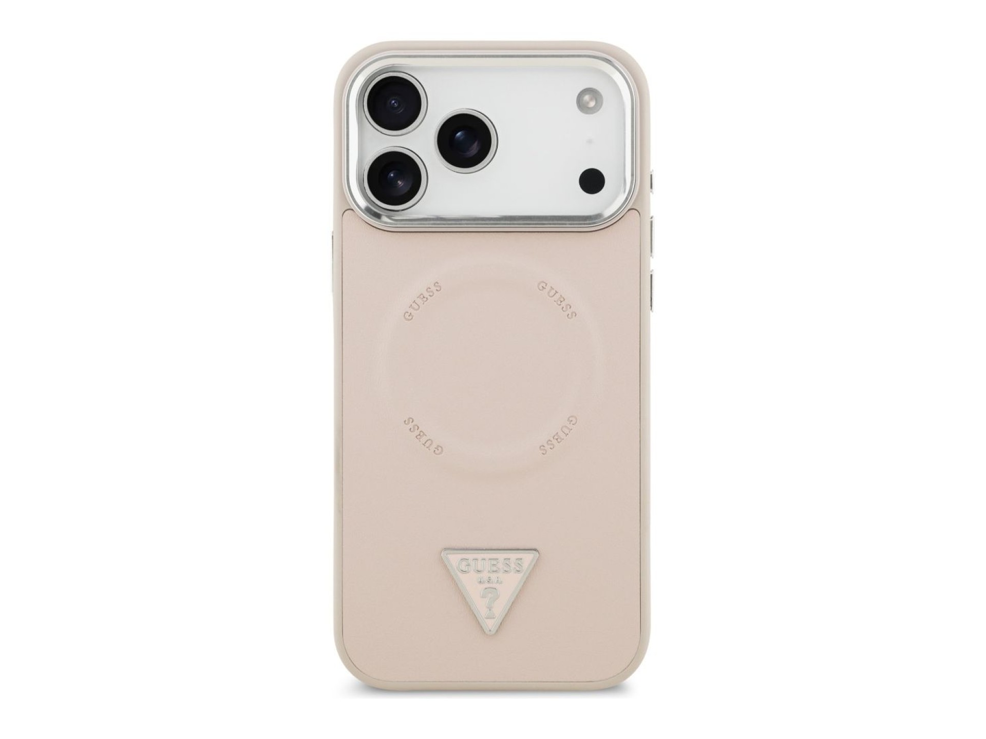 Funda Guess Triangle Logo MagSafe para iPhone 17 Pro - rosa