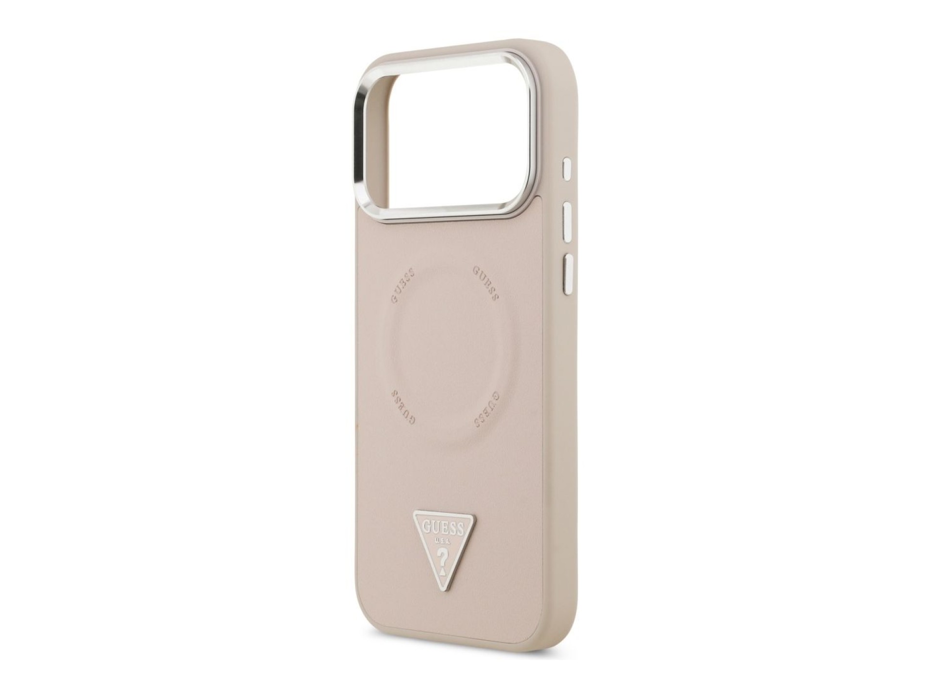 Funda Guess Triangle Logo MagSafe para iPhone 17 Pro - rosa
