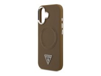Funda Guess Triangle Logo MagSafe para iPhone 17 - marr�n