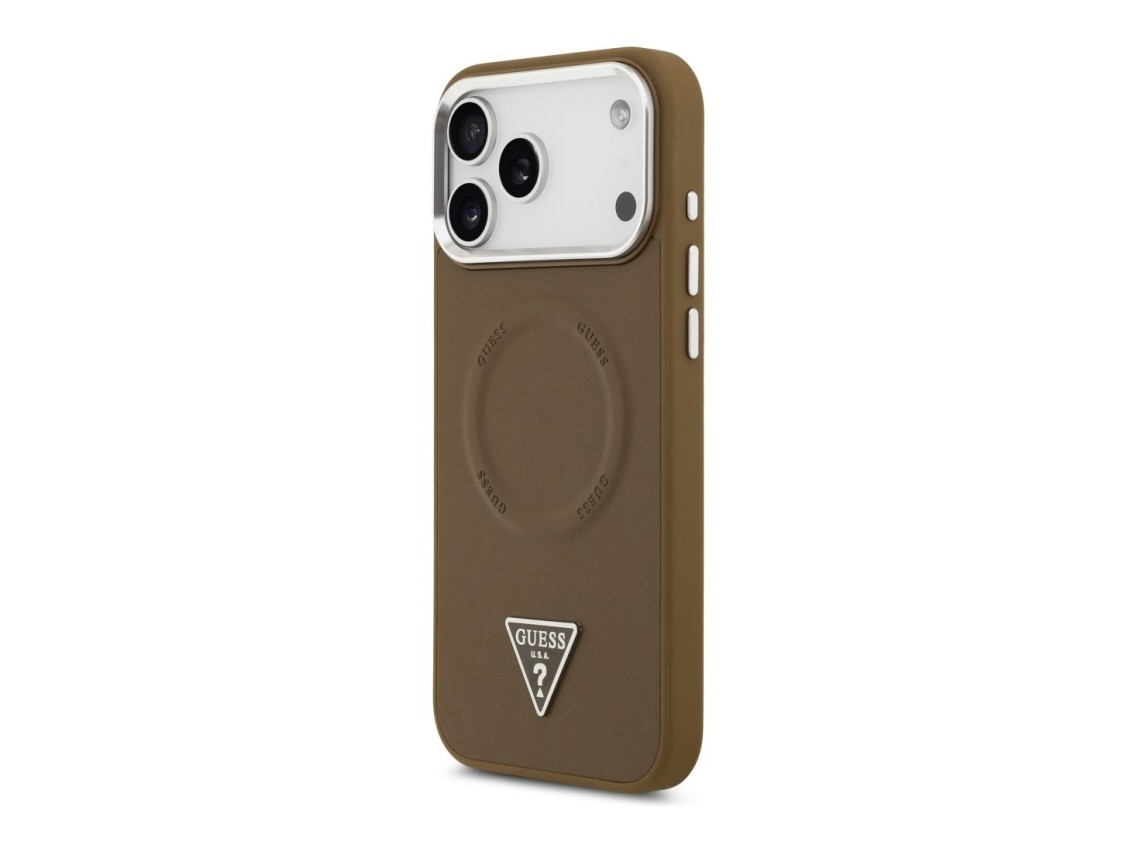 Guess Triangle Logo MagSafe case for iPhone 17 Pro - brown
