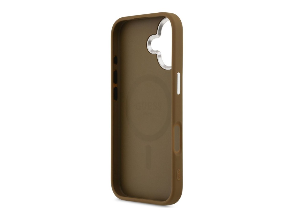 Funda Guess Triangle Logo MagSafe para iPhone 17 - marr�n