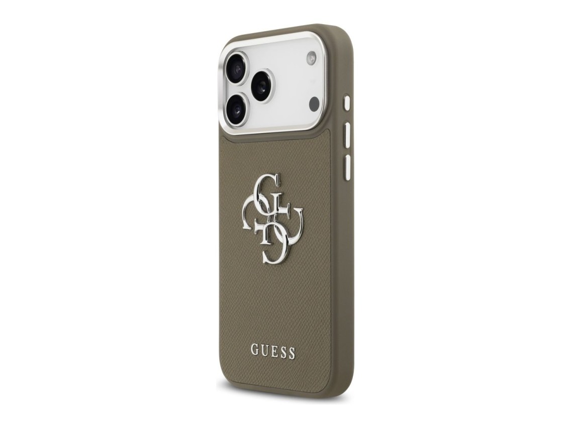 Funda Guess Grained Big 4G Classic Logo para iPhone 17 Pro Max - Marrón