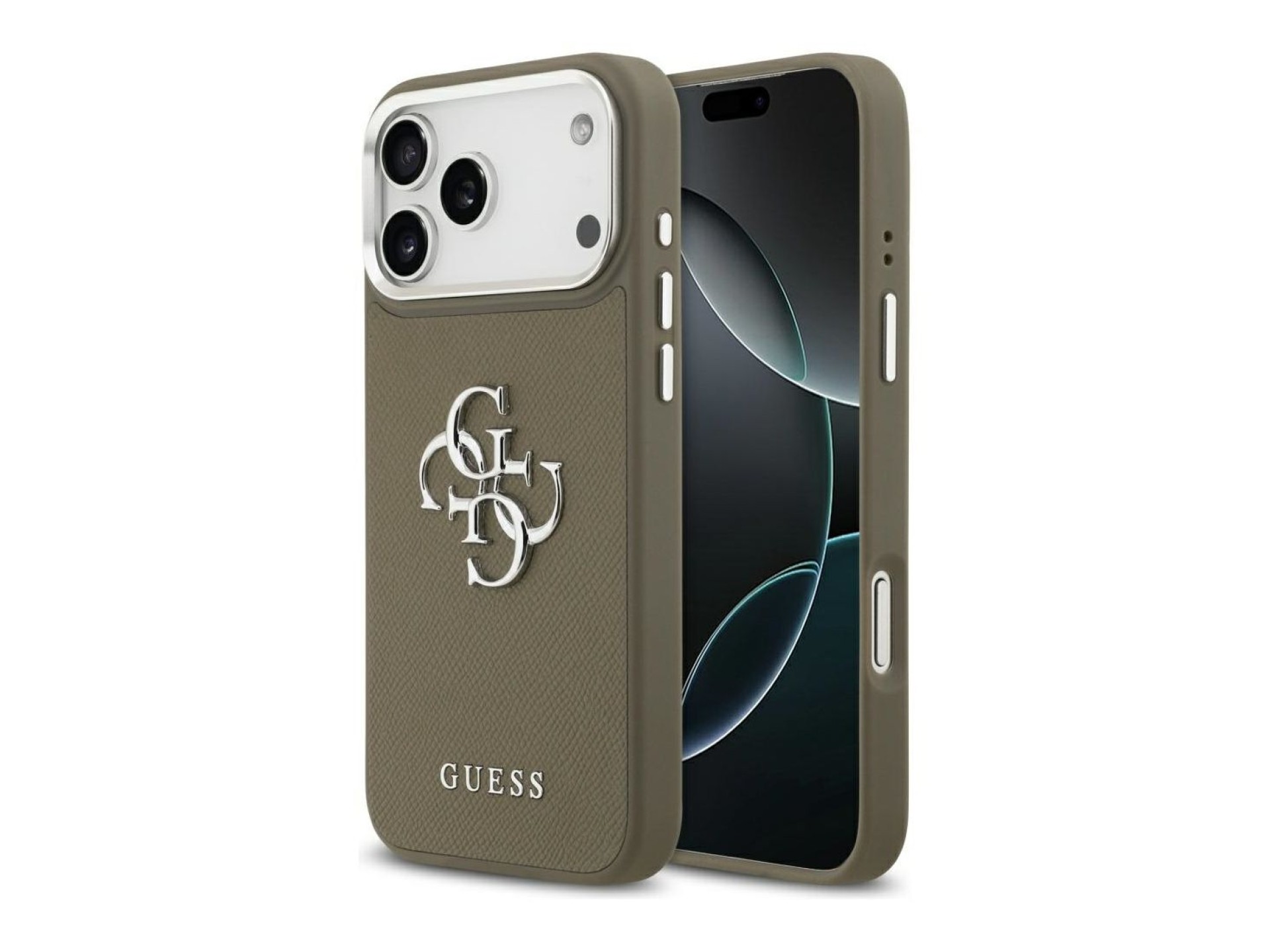 Funda Guess Grained Big 4G Classic Logo para iPhone 17 Pro Max - Marrón