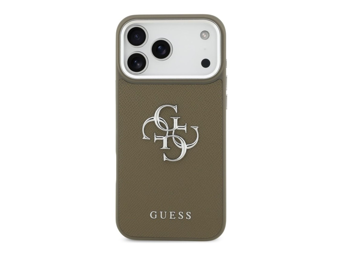 Funda Guess Grained Big 4G Classic Logo para iPhone 17 Pro Max - Marrón