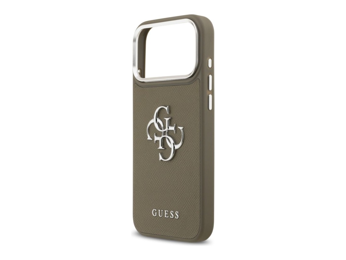Funda Guess Grained Big 4G Classic Logo para iPhone 17 Pro Max - Marrón