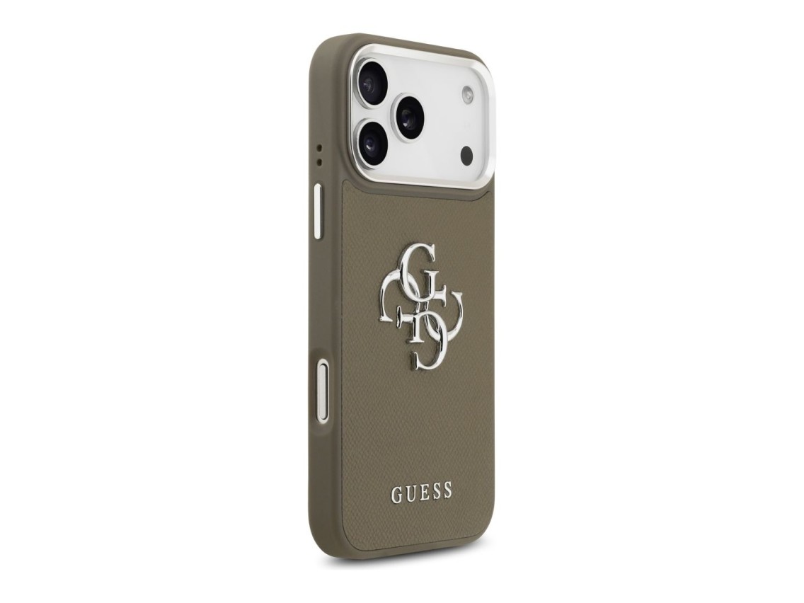 Funda Guess Grained Big 4G Classic Logo para iPhone 17 Pro Max - Marrón