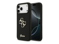 Capa de silicone Guess com o log�tipo "4G" para iPhone 17 Pro Max - Preta