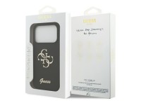 Guess Silicone Big 4G Script Case for iPhone 17 Pro - Black Guess Silicone Big 4G Script Case for iPhone 17 Pro - Black