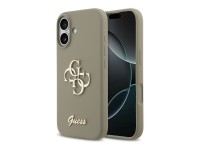 Capa Guess em silicone com o log�tipo 4G em destaque para iPhone 17 - Castanho