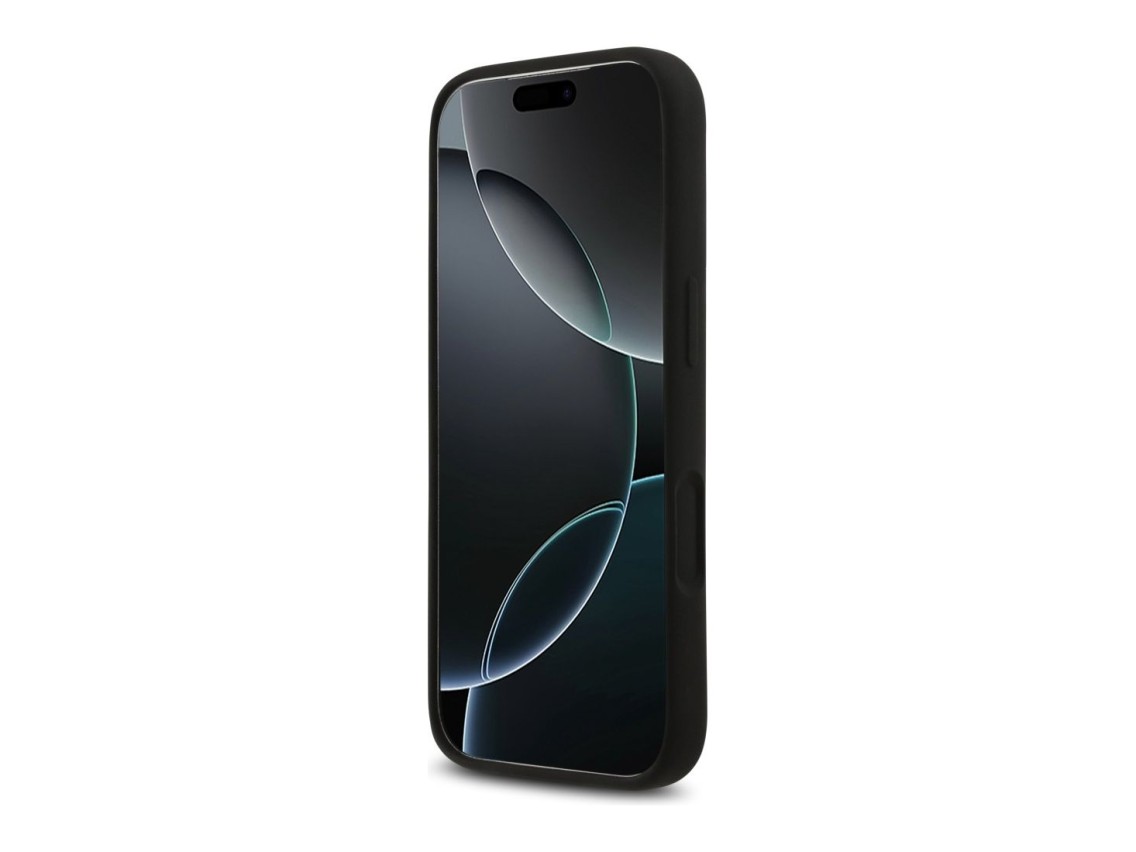 Guess Silicone Big 4G Script Case for iPhone 17 Pro - Black