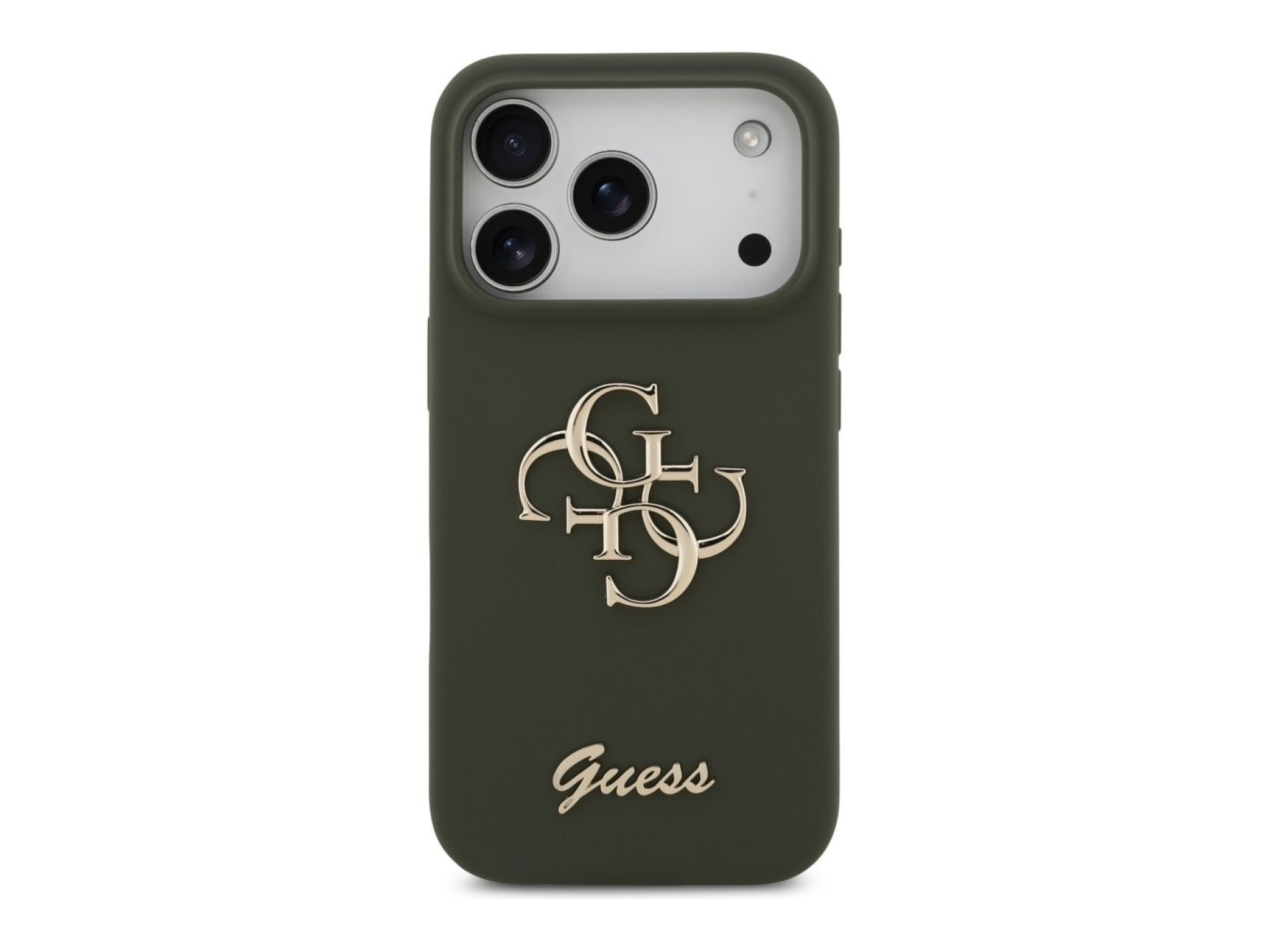 Guess Silicone Big 4G Script Case for iPhone 17 Pro Max - Green