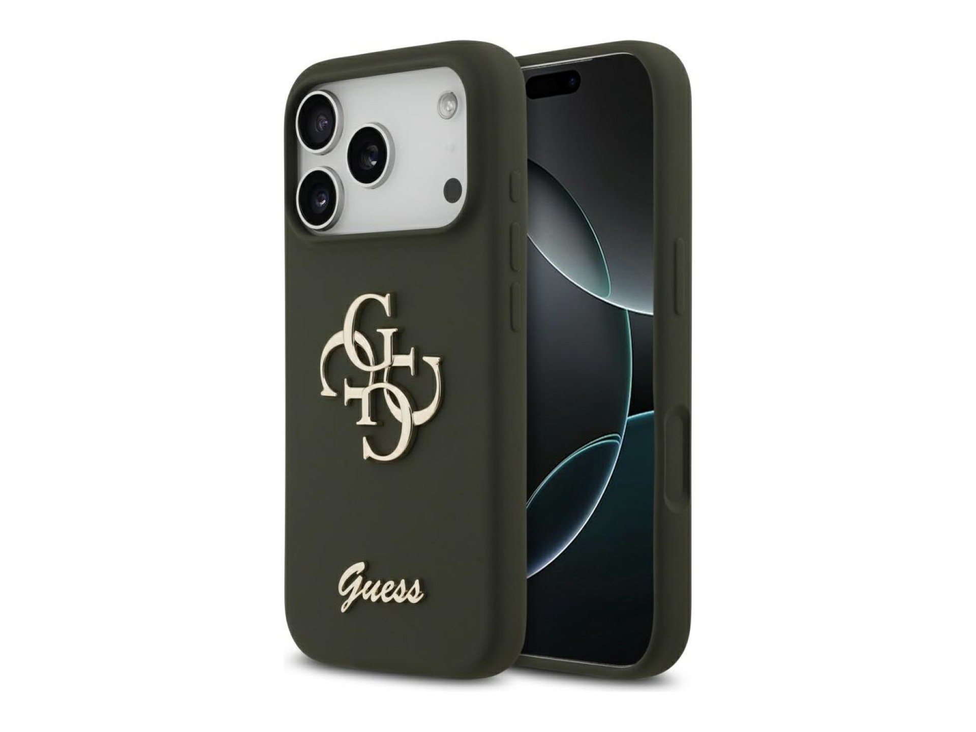 Guess Silicone Big 4G Script Case for iPhone 17 Pro Max - Green