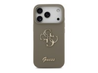 Capa Guess em silicone com o logótipo "4G" em destaque para iPhone 17 Pro - Castanho Capa Guess em silicone com o logótipo "4G" em destaque para iPhone 17 Pro - Castanho