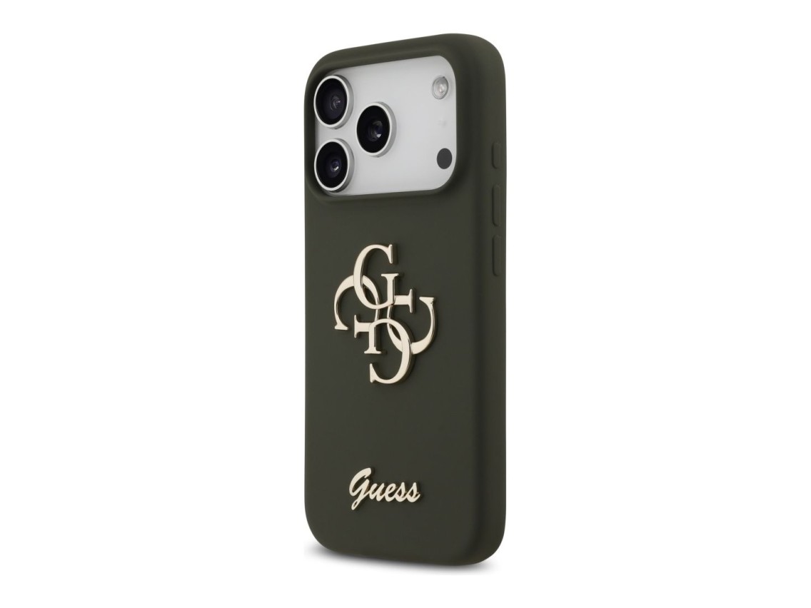 Guess Silicone Big 4G Script Case for iPhone 17 Pro Max - Green