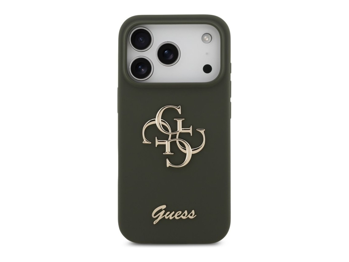 Guess Silicone Big 4G Script Case for iPhone 17 Pro Max - Green