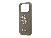 Capa Guess em silicone com o logótipo "4G" em destaque para iPhone 17 Pro - Castanho Capa Guess em silicone com o logótipo "4G" em destaque para iPhone 17 Pro - Castanho