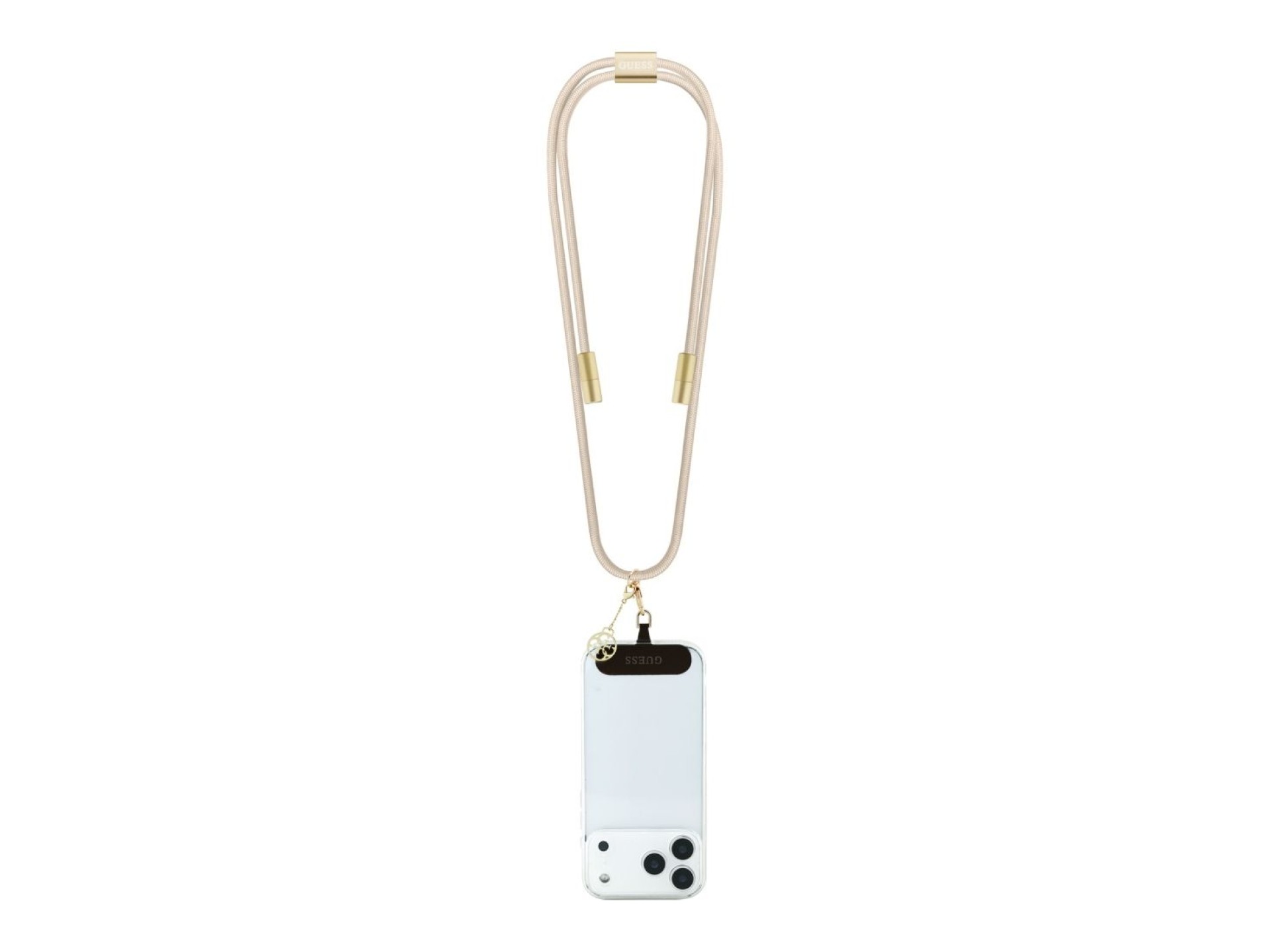 Cabo USB-C/USB-C Guess CBDY 4G Charm de 150 cm - Bege