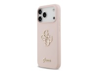 Guess Silicone Big 4G Script Case for iPhone 17 Pro Max - Pink Guess Silicone Big 4G Script Case for iPhone 17 Pro Max - Pink