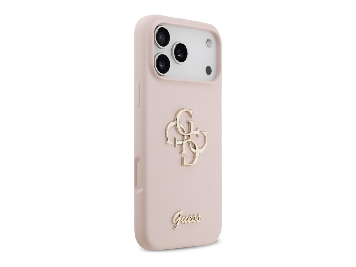 Guess Silicone Big 4G Script Case for iPhone 17 Pro Max - Pink