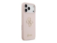 Guess Silicone Big 4G Script Case for iPhone 17 Pro Max - Pink Guess Silicone Big 4G Script Case for iPhone 17 Pro Max - Pink