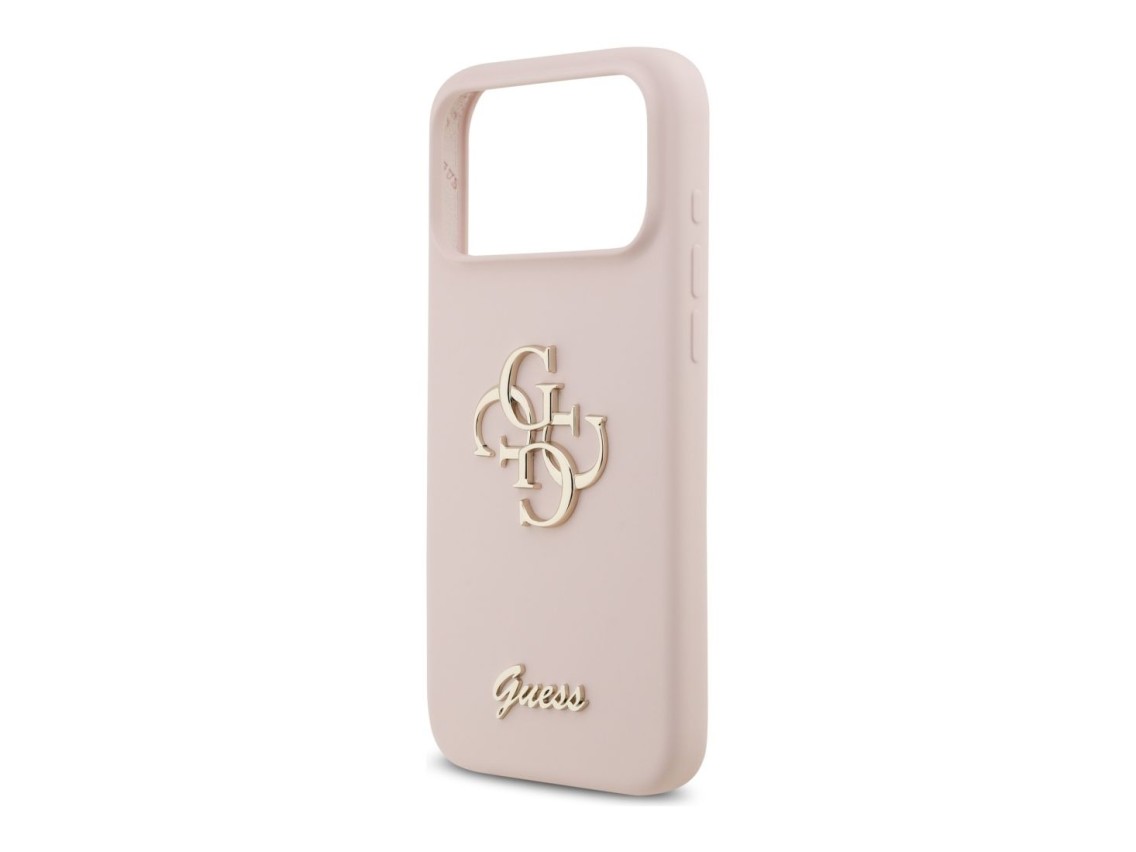 Guess Silicone Big 4G Script Case for iPhone 17 Pro Max - Pink