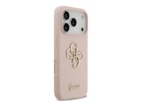 Guess Silicone Big 4G Script Case for iPhone 17 Pro - Pink Guess Silicone Big 4G Script Case for iPhone 17 Pro - Pink
