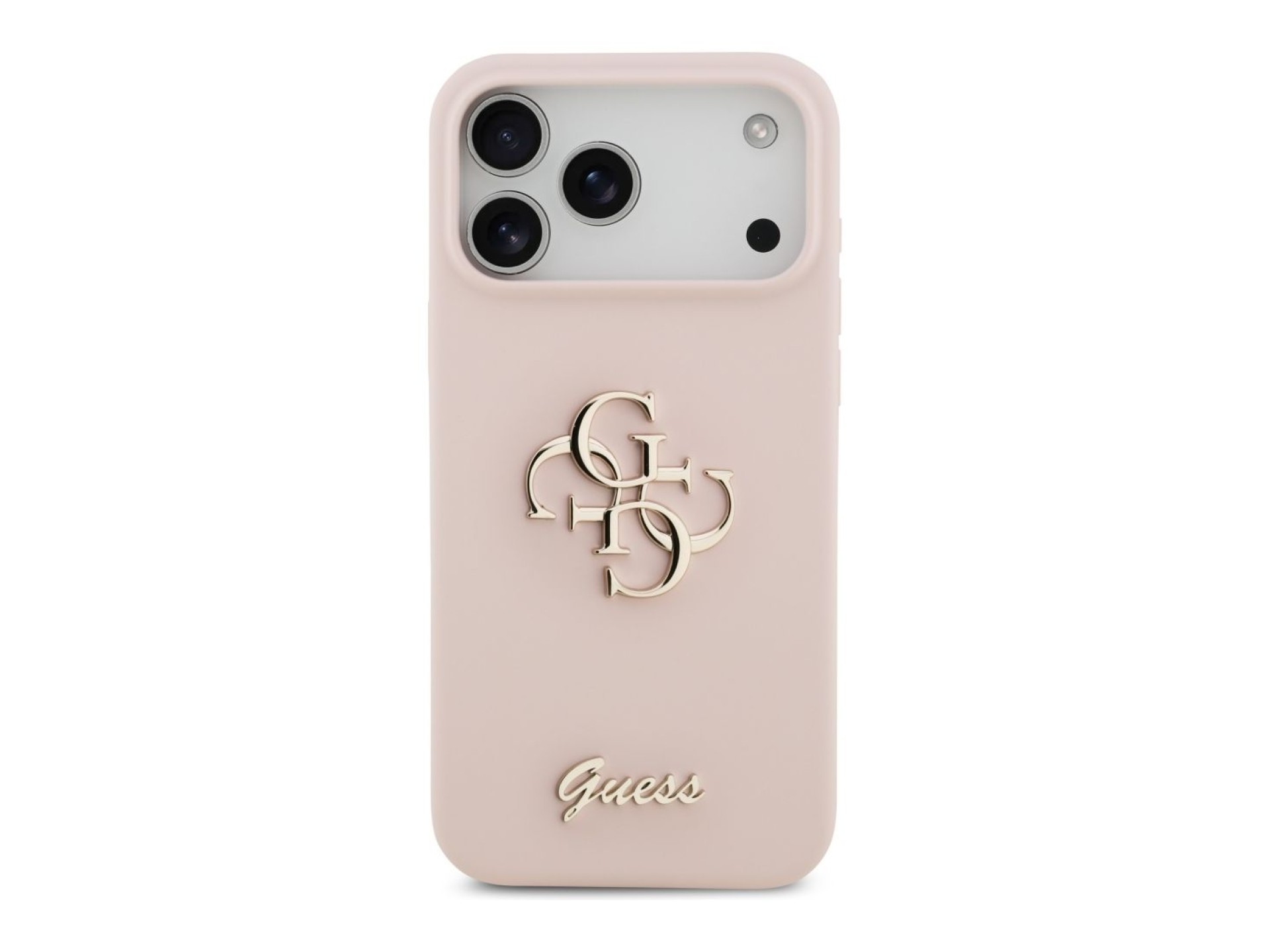 Guess Silicone Big 4G Script Case for iPhone 17 Pro Max - Pink