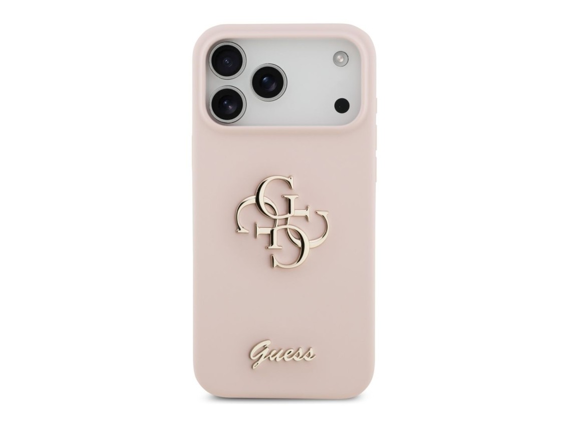Guess Silicone Big 4G Script Case for iPhone 17 Pro Max - Pink