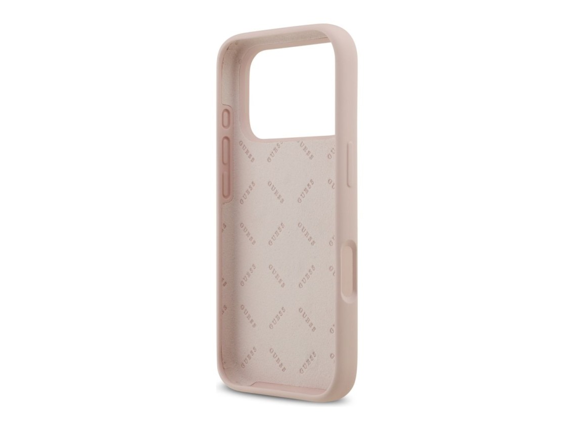Guess Silicone Big 4G Script Case for iPhone 17 Pro - Pink