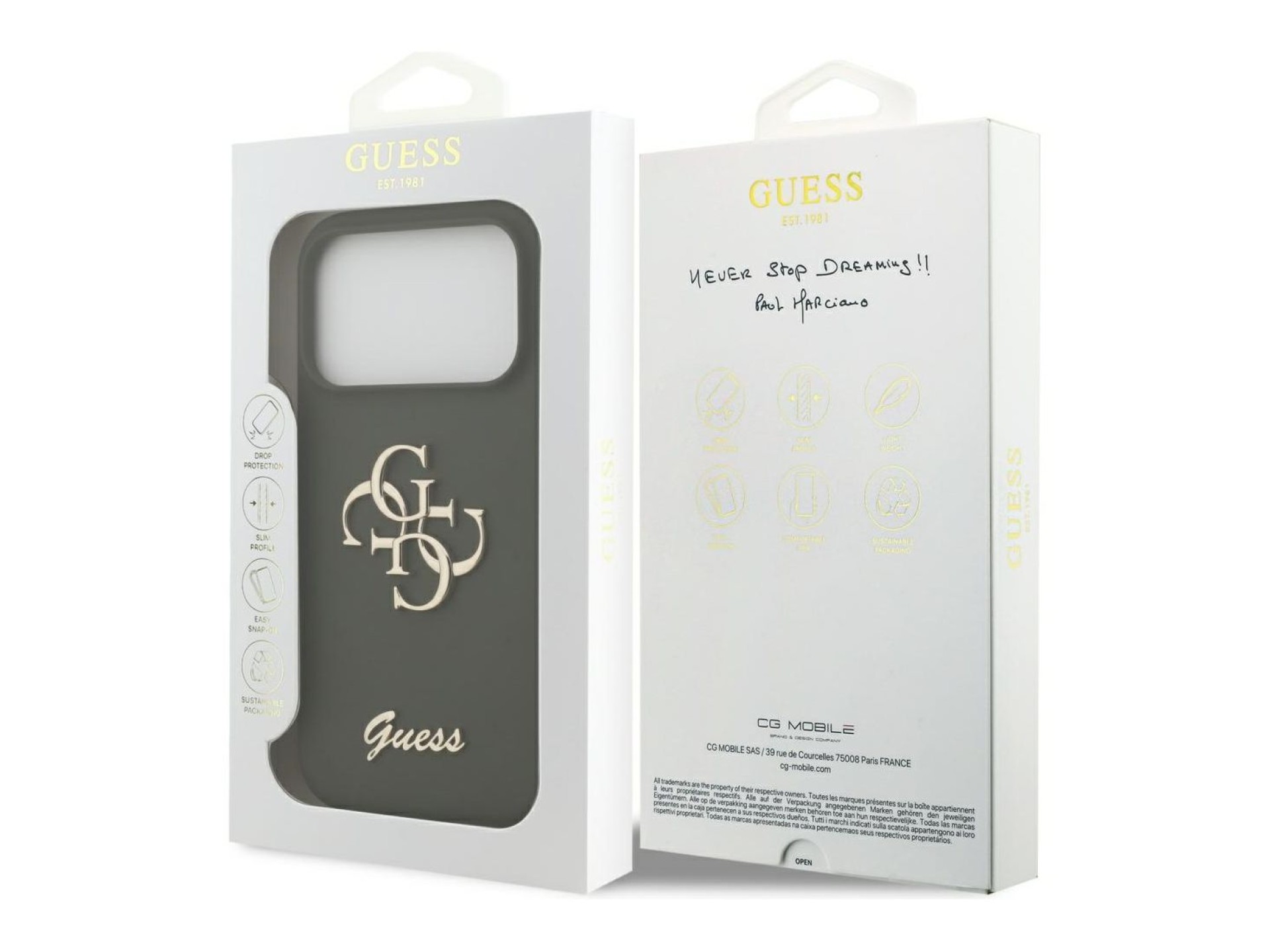 Guess Silicone Big 4G Script Case for iPhone 17 Pro Max - Green