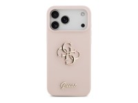 Guess Silicone Big 4G Script Case for iPhone 17 Pro Max - Pink Guess Silicone Big 4G Script Case for iPhone 17 Pro Max - Pink