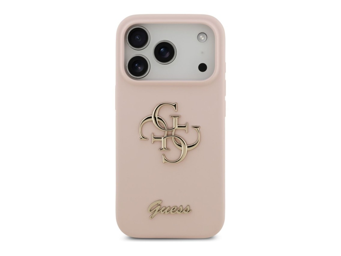 Guess Silicone Big 4G Script Case for iPhone 17 Pro - Pink