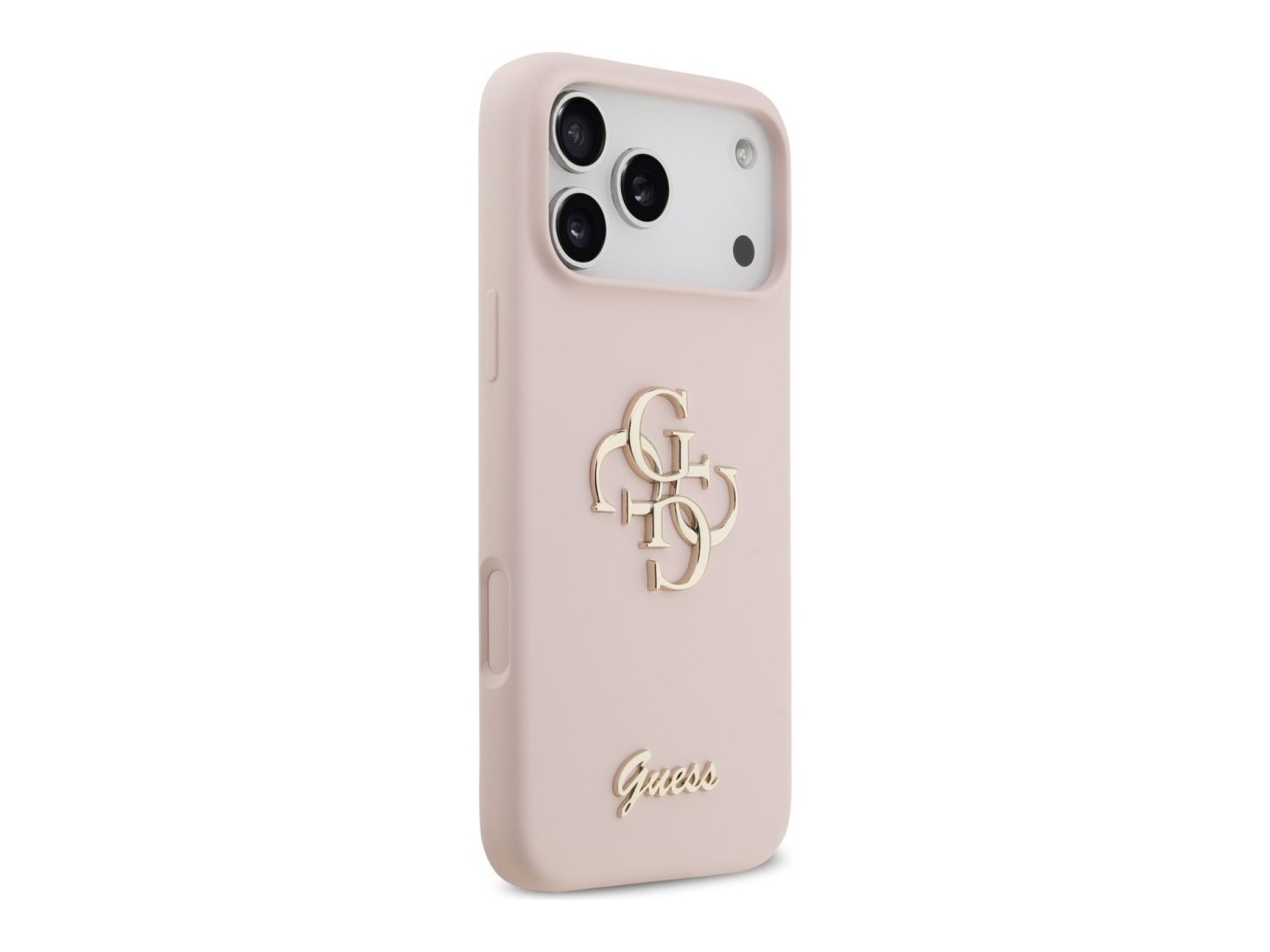 Guess Silicone Big 4G Script Case for iPhone 17 Pro Max - Pink