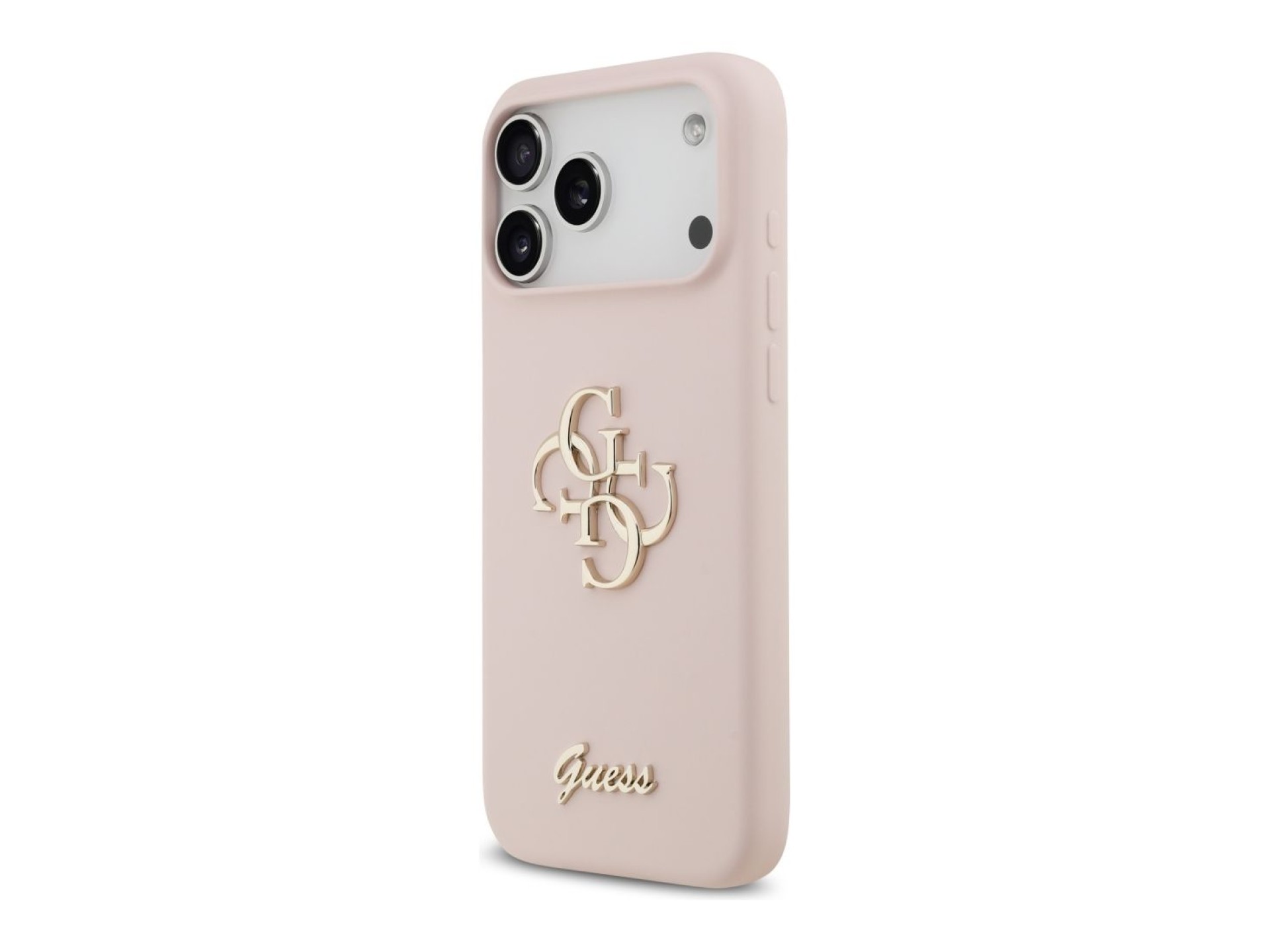 Guess Silicone Big 4G Script Case for iPhone 17 Pro Max - Pink