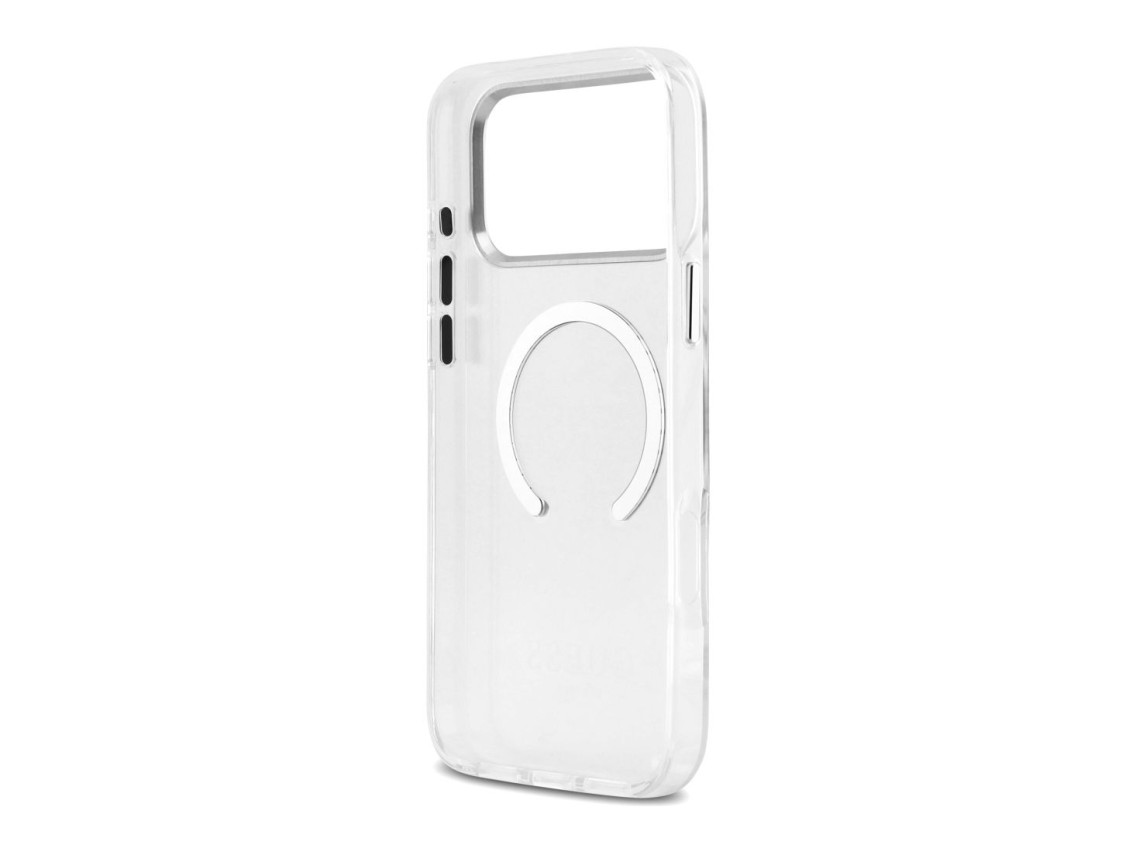 Capa Guess Metal Outline MagSafe para iPhone 17 Pro Max - prateada