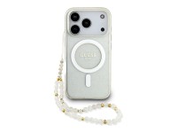 Guess IML Glitter Pearl Strap MagSafe Case for iPhone 17 Pro - Clear Guess IML Glitter Pearl Strap MagSafe Case for iPhone 17 Pro - Clear