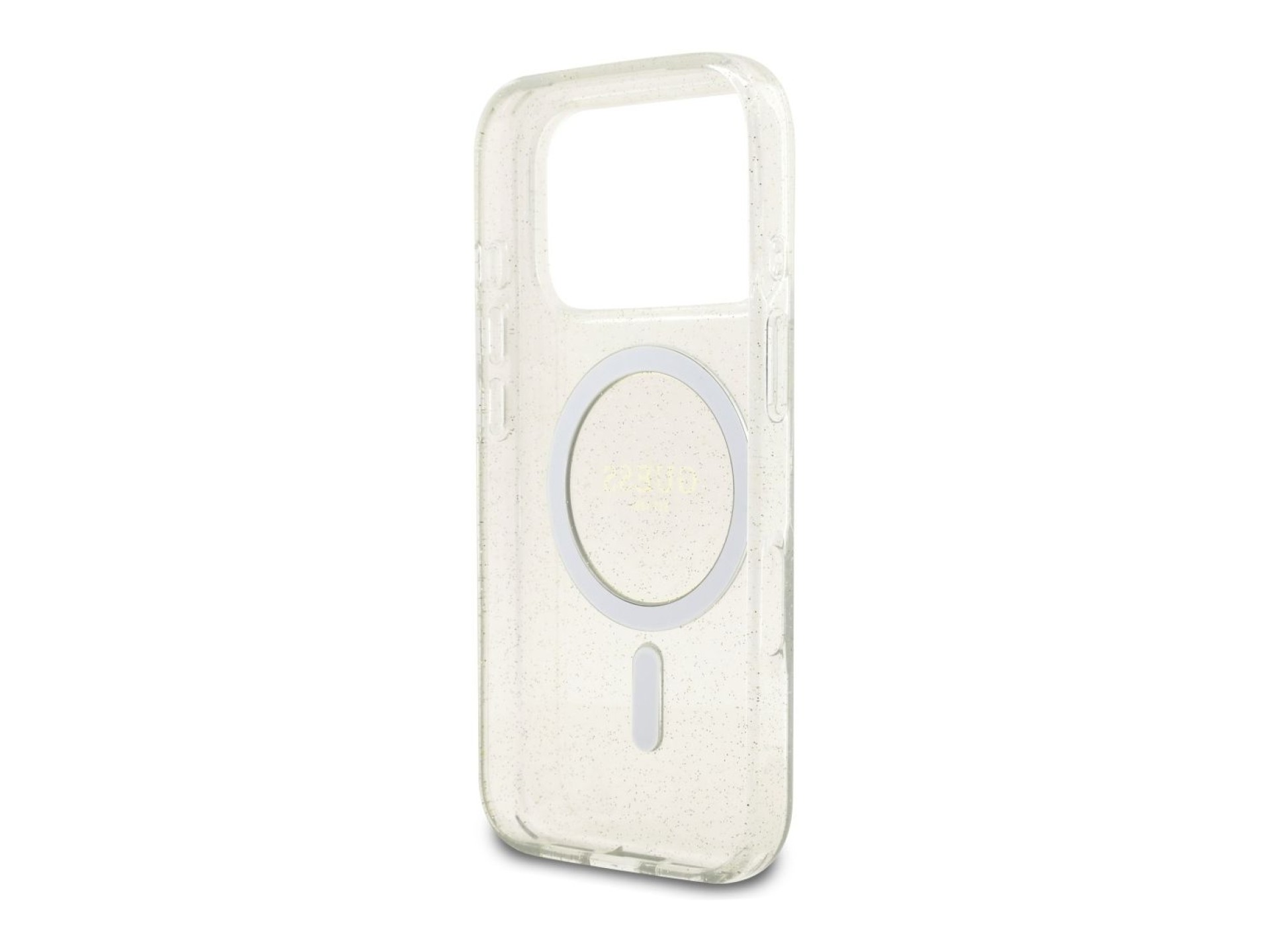 Guess IML Glitter Pearl Strap MagSafe Case for iPhone 17 Pro - Clear