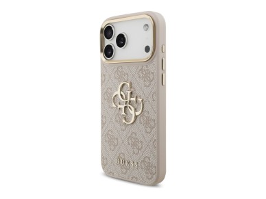 Capa Guess 4G Big 4G Classic Logo com Pega Grande e Bot�es Met�licos para iPhone 17 Pro Max - Rosa