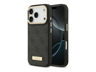 Capa MagSafe Guess com placa de log�tipo 4G para iPhone 17 Pro - Preta