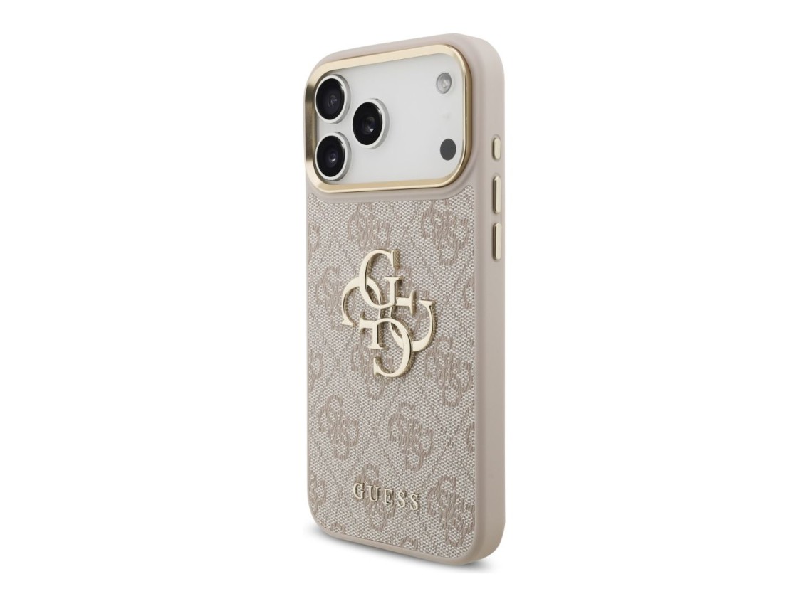 Capa Guess 4G Big 4G Classic Logo com Pega Grande e Botões Metálicos para iPhone 17 Pro Max - Rosa