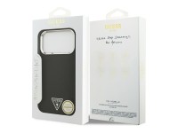Funda Guess con logo triangular texturizado y MagSafe para iPhone 17 Pro Max - negra Funda Guess con logo triangular texturizado y MagSafe para iPhone 17 Pro Max - negra