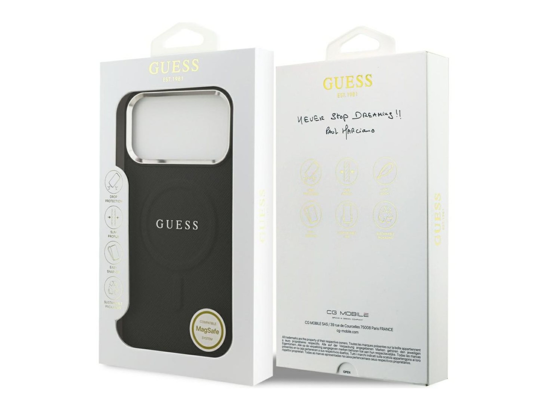 Guess Classic Logo MagSafe Case for iPhone 17 Pro Max - Black